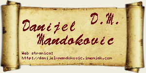 Danijel Mandoković vizit kartica